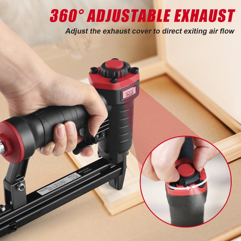 3PLUS HT5014SP Pneumatic 20 Gauge Stapler, T50 Upholstery Stapler, 1/4-Inch to 9/16-Inch - Image 4
